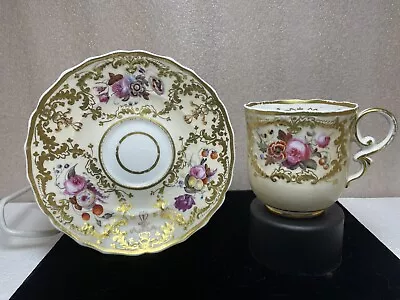 Buy Antique 1770's SPODE China Tea Cup & Saucer - Beautifully Hand Painted Floral • 359.10£