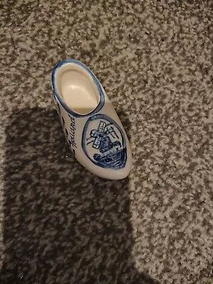 Buy Vintage Delft Dutch Holland Miniature Blue Clog Shoe Porcelain 2.5  Ashtray • 5£
