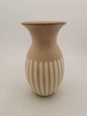 Buy Vintage Pinknash Striped Beige Vase 22cm (AN_7494) • 12£