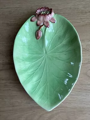 Buy Shorter & Son Handpainted Green Leaf Shaped Decorative Plate 10 “ • 11.95£