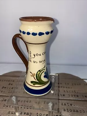 Buy ALLER VALE ENGLISH POTTERY PITCHER Cream Brown Green Blue Arts • 22.04£