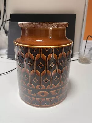 Buy Vintage Hornsea Pottery Heirloom Flour Storage Jar With Wooden Lid And Seal 1975 • 9.99£