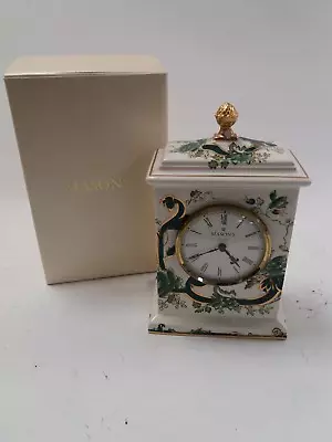 Buy Mason's Ironstone Chartreuse 8  Tall Mantel Clock - Boxed - Chipped - Untested • 9.99£