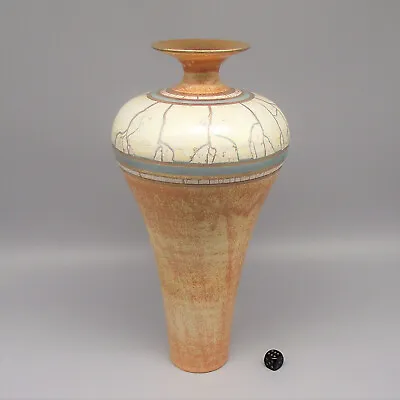 Buy Tony Laverick Studio Pottery Vase Marbled Stone Effect Circa 1995 29cm(11.4 ) • 160£