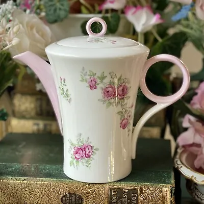 Buy Art Deco  SHELLEY Fine Bone China / Teapot #2375 Pink Roses C1934 • 20£