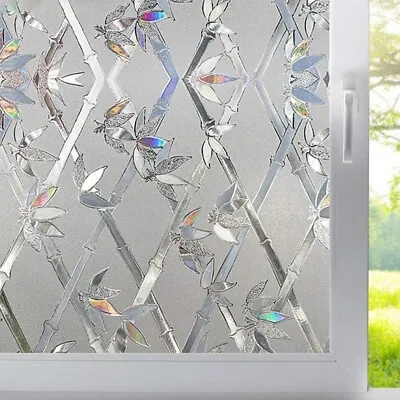 Buy 3D Privacy Rainbow Film Stained Glass Static Cling Frosted Home Decor Stickers • 8.99£