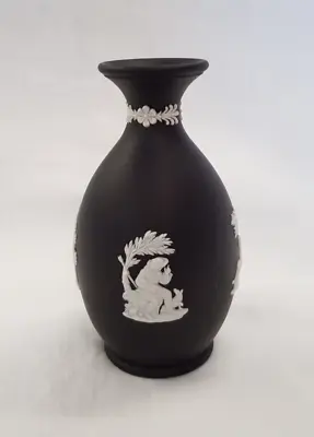 Buy Vintage Wedgwood Black Jasperware Bud Vase, Neoclassical • 14.99£