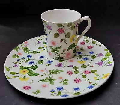 Buy Bone China Queens China Country Meadow Snack Tray With Mug • 12£
