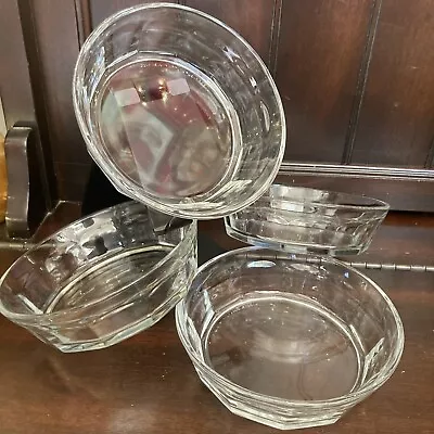 Buy VTG Libbey Duratuff Clear Glass Dessert Paneled Bowl Cottage Style 5.5” Lot/4(A) • 28.34£