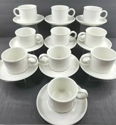 Buy 10 Midwinter Stonehenge White  Cups Saucers Set Vintage Coffee Cups England Lot • 114.77£