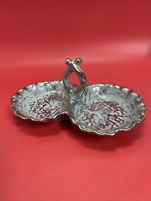 Buy Stangl Vintage Hand Painted Silver Candy Dish 1800-D • 23.15£