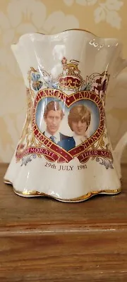 Buy King Charles III Diana Royal Wedding Commemorative Mug Vase 1981 Vintage Crown • 4£