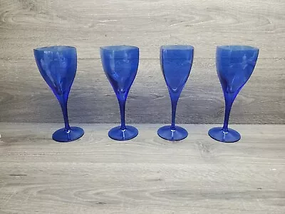 Buy Vtg Set Of 4 Mikasa Cobalt Blue Glasses • 27.36£