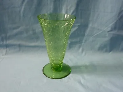 Buy Vintage Crackle Glass Vase (celery) - 195mm High • 24.99£