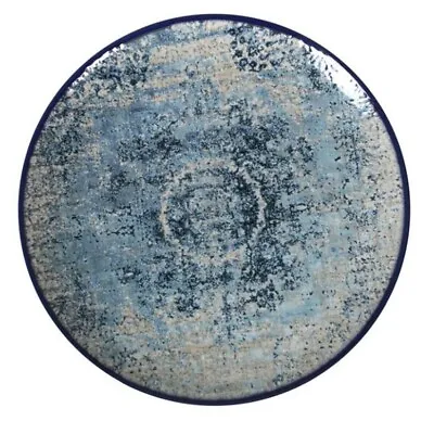 Buy Dinner Plates Stoneware Blue Embossed 26cm ELECTRA -box 4- • 21.56£