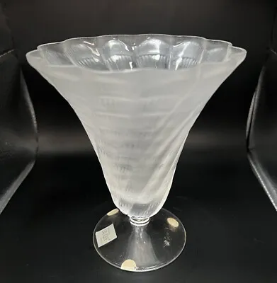 Buy Lalique Crystal LUCIE Vase Twisted Swirl Style Footed Vase W/ Box!  Sm Scratch • 128.80£