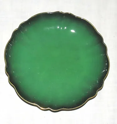 Buy Carlton Ware Vert Royale 9 Inch Dish - Green With Gold Trim • 8.25£
