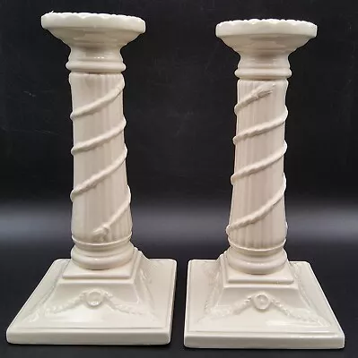 Buy RARE Royal Creamware Occasions Candlestick Candle Holders • 118.40£