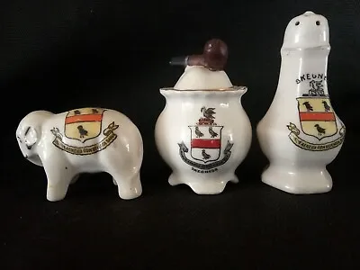 Buy Crested China X3 All With SKEGNESS Crests Inc Elephant And Tobacco Jar With Pipe • 5.50£
