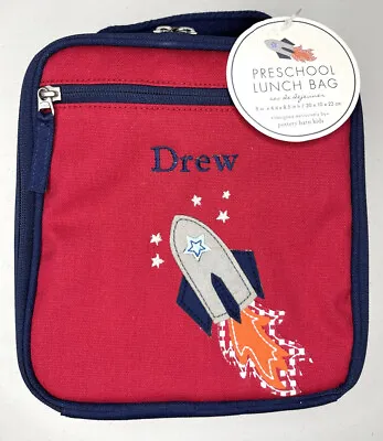 Buy Pottery Barn Kids Classic Lunch Bag *drew* New Rocket Ship Preschool Red Pre-k • 9.84£