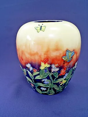Buy Lovely Old Tupton Ware Tubeline Butterflies & Flowers 5.7   Ceramic Vase • 34.99£