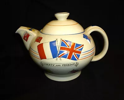 Buy Crown Ducal 1939 Teapot With Patriotic Design On White • 60£