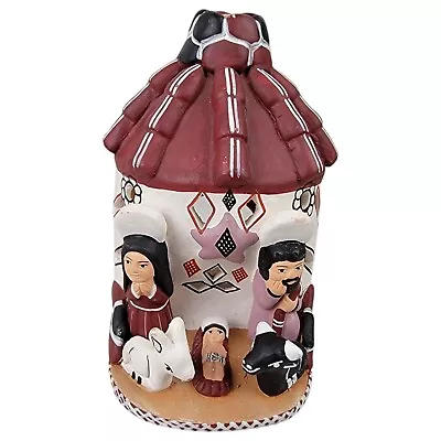 Buy Vtg Pottery Nativity Made In Peru Tea Light Christmas Seasonal Holiday Decor • 19.19£