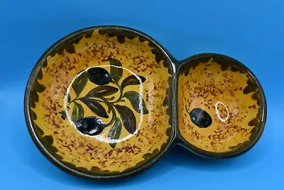Buy Bellocci Ceramics Divided Olive Serving Bowl Approx 5 In.  Signed Excellent Cond • 12.48£