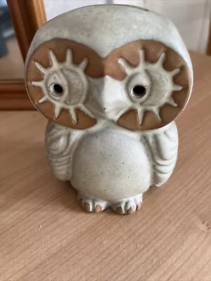 Buy Shelf Pottery Halifax Owl Money Box Piggy Bank Ornament 12cm 1970s Ceramic • 10£