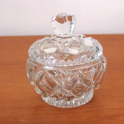 Buy Vintage Heavy Crystal Cut Glass Trinket Bowl And Lid • 1.99£