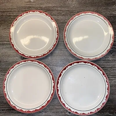 Buy Grindley Hotelware  SuperVitrified Duraline White/Deep Pink Set Of 4 Side Plates • 7£