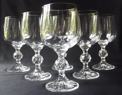 Buy Set Of 6  Bohemian Crystalex 'claudia' Lead Crystal Wine Glasses 5-3/4  T • 52.16£