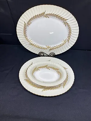 Buy Minton  GOLDEN SYMPHONY  England ~ H4919 ~ 3 Piece Serving Set: Bowl, Platters • 212.17£