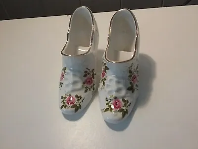 Buy A Pair Of Vintage James Kent Old Foley Harmony Rose China Shoes  c1950-60's • 7£