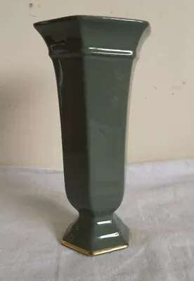 Buy Vintage Royal Winton Small Hexagonal Green Vase  15cm • 2.50£