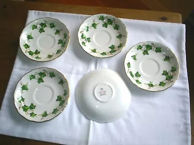 Buy Colclough Bone China -  5 Ivy Leaf  Saucers, Good Clean Condition • 12.50£