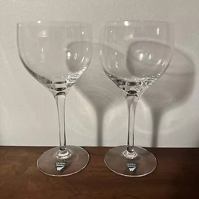 Buy 2 Orrefors Illusion Crystal White Wine Glass, Never Used, Factory Label Attached • 38.41£