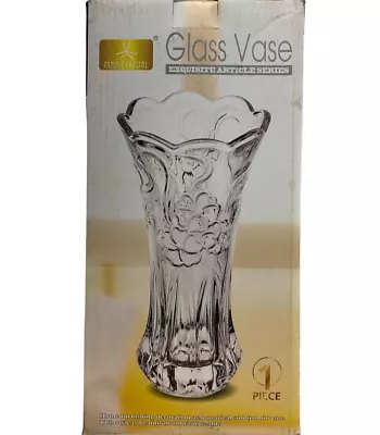 Buy Beautiful Crystal Clear Diamond Lead Crystal Glass Vase Big 1 Pcs • 12.99£