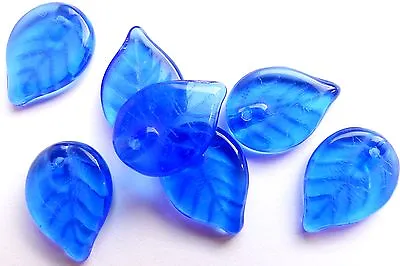 Buy 18mm Large Czech Glass Leaf/drop Beads - 11 Colours - Pack Of 10 • 1.99£