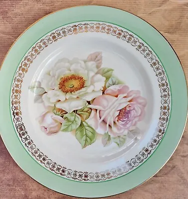 Buy Vintage Clarice Cliff Newport Pottery Rose Floral Plate  • 15£