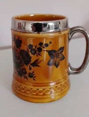 Buy Rare Lord Nelson Pottery Floral Brown Tankard Hand Crafted, 1976 • 9£
