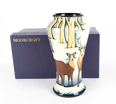 Buy Moorcroft Pottery 'wild Highlanders' 2002 Large Christmas Rein Deer Vase 130/350 • 600£