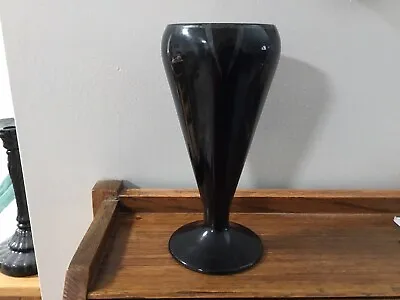 Buy Vintage Black Amethyst Glass Vase • 19.30£