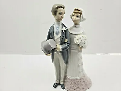 Buy Vintage Lladro Bride And Groom Wedding Couple Porcelain Figurine #4808 • 71.46£