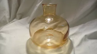 Buy Amber Hand Blow Glass Heavy Bulbous Vase Possible Wedgewood • 49.99£