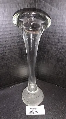 Buy Aseda Sweden Jack In Pulpit Art Glass Rose Bud Vase Controlled Bubble Bullicante • 23£