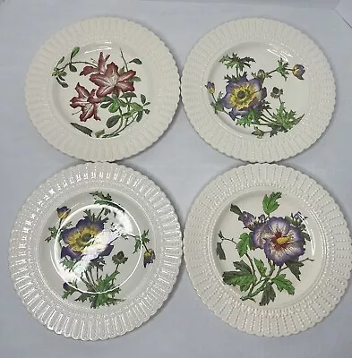 Buy Royal Cauldon Flower Series Luncheon Plates Lot Of 4. Vintage Plates. • 31.85£