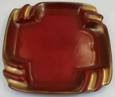 Buy Mid Century Wien Keramos Art Pottery Red And Gold Platter  • 23.60£