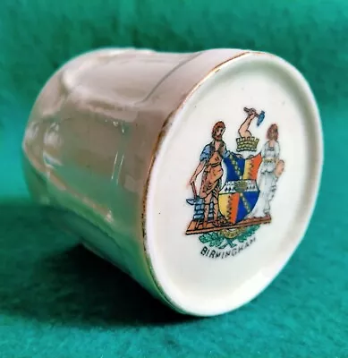 Buy A Vintage Arcadian China Crested Ware 'birmingham' 2 1/8  Tall Wwi Side Drum • 9.99£