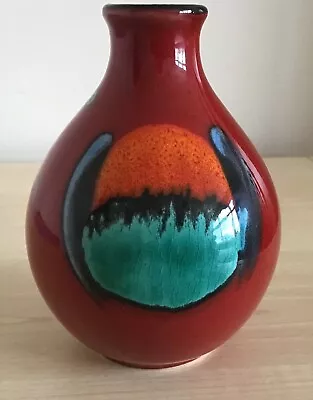 Buy Superb Poole Pottery Volcano Vase. Signed. Mint. • 19.99£